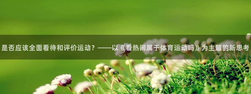 球速体育：是否应该全面看待和评价运动？——以《看热闹属于体育运动吗》为主题的新思考