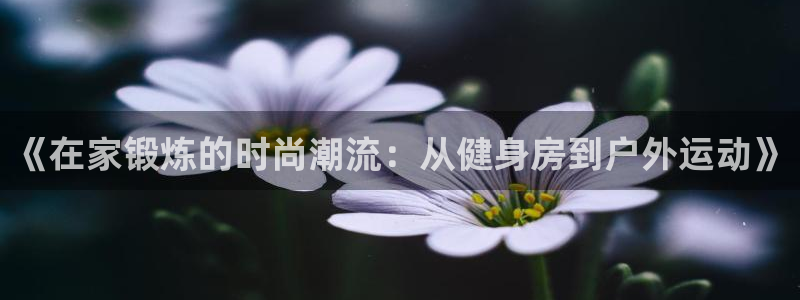 球速体育：《在家锻炼的时尚潮流：从健身房到户外运动》